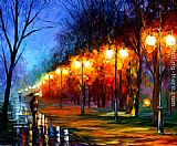 Leonid Afremov FALL,RAIN, ALLEY